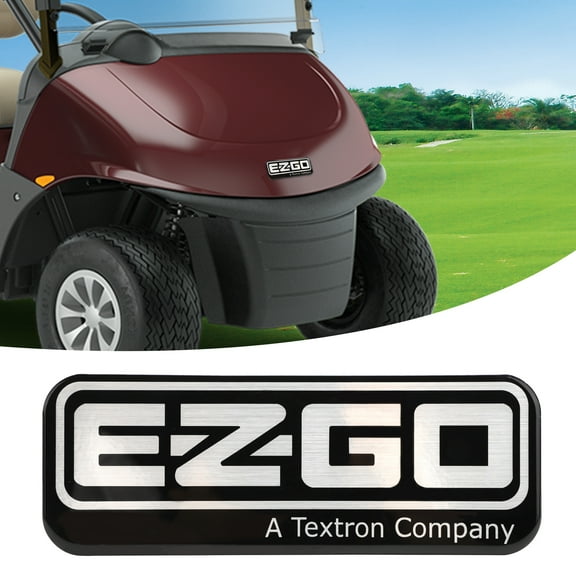 606405 Roykaw EZGO RXV Golf Cart Front Name Plate/Emblem for 2008-up, Black/Silver