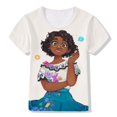 thumbnail image 1 of 2022 Frozen 2 camiseta para niños, camisetas informales con estampado para niños, camisetas de manga corta de dibujos animados para niñas, camisetas de la serie Disney Elsa Princess Top120 zhangmengya CONDUJO, 1 of 2