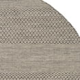 thumbnail image 5 of SAFAVIEH Montauk Karlene Geometric Striped Cotton Area Rug, Ivory/Anthracite, 4' x 4' Round, 5 of 6