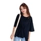 thumbnail image 5 of Camiseta casual de mujer con cuello redondo, media manga, blusa suelta irregular para chica superior Advancent AP001742-03, 5 of 7