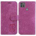 thumbnail image 2 of Compatible avec Motorola Moto G9 Power Embossé Mignon Étui Portefeuille à Rabat Tiger avec Porte-Cartes, 2 of 5