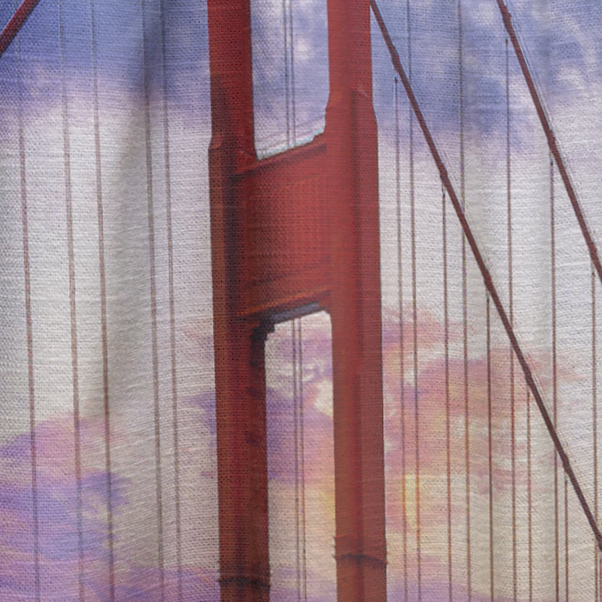 Designart 'Golden Gate in San Francisco' Sea Bridge Curtain Panel