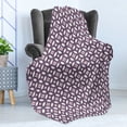 thumbnail image 4 of Abstract Soft Flannel Fleece Blanket, Rhythmic Connected Motifs of Floral Style Illustration on Plain Backdrop, Cozy Plush for Indoor and Outdoor Use, 50" x 60", White and Dried Rose, by Ambesonne, 4 of 5