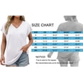 thumbnail image 6 of MOSHU V Neck T-Shirts for Womens Plus Size Side Split Short Sleeve Shirts Loose Fit Tee Dressy Casual Women Tops, 6 of 12