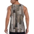 thumbnail image 3 of Gaeub Wooden Texture Men's Athletic Tank Top, Workout Sleeveless Shirts, Running Tank Tops for Gym, Running, Training - Medium, 3 of 9