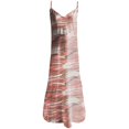 thumbnail image 4 of Femmes Été Maxi Robe Sans Manches V Cou Spaghetti Robe de Sangle Imprimé en Vrac Casual Longue Robe, 4 of 4