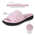 thumbnail image 2 of Roxoni Womens Soft Open Toe Slide Slippers, Indoor Outdoor Rubber Sole, 2 of 5