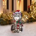 thumbnail image 2 of Estatua de Animal de Navidad iluminada, adorno de Reno de perro brillante para patio al aire libre, camino de césped, pasarela, Año Nuevo 202（6, 2 of 5