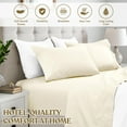 thumbnail image 4 of Superior Cotton Blend 600 Thread Count Pillowcase Set of 2, King Size, Ivory, 4 of 4