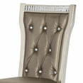 thumbnail image 4 of Juhi 21 Inch Side Dining Chairs Set of 2- Mirror Trim Frame- Faux Leather, 4 of 6