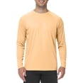 thumbnail image 2 of Men's Sun Protection Shirt UPF 50+ Long Sleeve Shirts UV Spf Performance Swim Fishing Lightweight Shirts Crew Neck Quick Dry T-Shirts Rash Guards,Yellow 2XL, 2 of 6