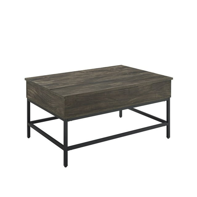 Crosley Jacobsen Table Basse de Rangement Élévateur en Frêne Brun