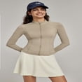 thumbnail image 1 of LYMAYTER Veste de Protection UV pour Femmes Légère à Manches Longues Fermeture Éclair Complète pour Randonnée en Plein Air S-TG, 1 of 9