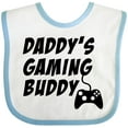 thumbnail image 3 of Inktastic Daddy's Gaming Buddy with Controller Boys or Girls Baby Bib, 3 of 4