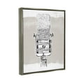 thumbnail image 3 of Stupell Industries Vintage Microphone Music Drawing Novelty Painting Gray Floater Framed Art Print Wall Art, 3 of 6