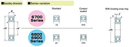 6905 ZZ ABEC-1  Deep Groove Ball Bearing 25x42x9MM Metric Thin Section Bearings 61905Z 6905ZZ