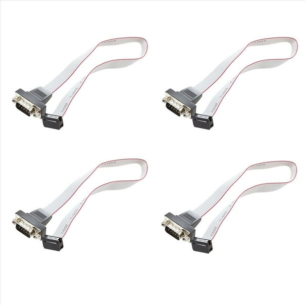 4X DB9 RS232 una 10 Pines Adaptador del Conector del Cable de Cinta