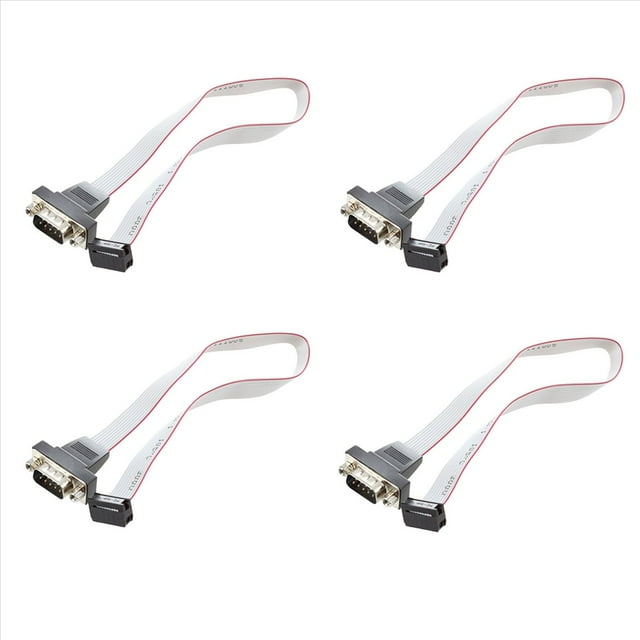 4X DB9 RS232 una 10 Pines Adaptador del Conector del Cable de Cinta