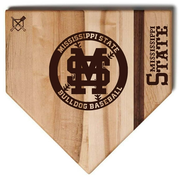 Baseball BBQ  Mississippi State Bulldogs 17" x 17" Home Plate Cutting Board