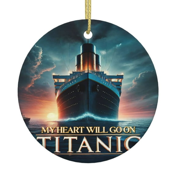 Titanic Circle Christmas Tree Hanging Ornament Christmas Tree Decorations Pendants for Xmas Wedding Party Decoration
