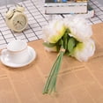 thumbnail image 5 of Coolmade Vintage Peony Artificial Flowers - 2 Pack Silk Flowers Bouquet 10 Heads Peony Fake Flowers for Wedding Home Decoration (Cream White), 5 of 6