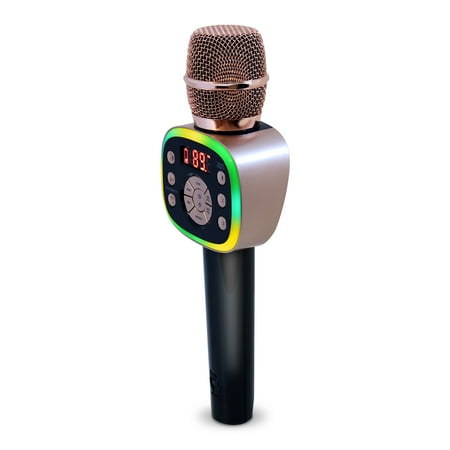 Singing Machine Bluetooth Carpool Karaoke Microphone 2.0, Stand Alone Mic, CPK565RD, Rose Gold