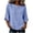 Blue, variant on 3/4 Bell Sleeve Striped Tops for Women Lightweight Soft Crew Neck Dolman Flared Blouses Loose Fit Dressy Casual Basic Early Fall Shirts XXL