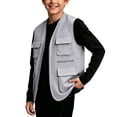 thumbnail image 5 of ATOGUTA Cargo Vest Kids Unisex Zip Up Sleeveless Hiking Jacket Lightweight Outerwear with Multi-pocket Size 5T-13, 5 of 6