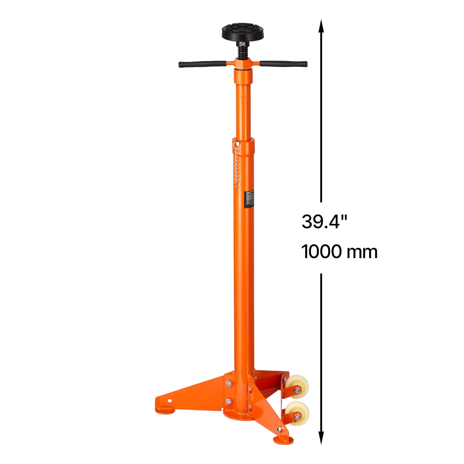 KFFKFF Support Stand for Underhoist 3/4 Ton Adjustable Height 38.4 to 75.4 in with Bearing Mounted Spin Handle Self-Locking,