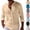 #01 Khaki, variant on Cotton Linen Shirts for Men Long Sleeve Button Down Lapel Collar Tops Regular Fit Summer Daily Casual Shirts, #01 Gray, L