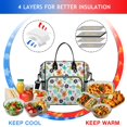 thumbnail image 4 of Pioneer Flower Floral Print Pattern Womens Lunch Box for Work,Insulated Large Lunch Bag,Leakproof Adult Lunch Bag for Work,Beach,Travel,Picnic,Camping, 4 of 6