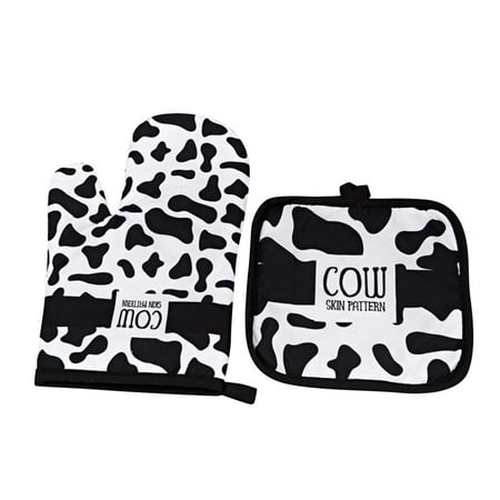 

Baocc oven mitts Windfall Leopard Print Microwave Gloves Thickened Heat Mitts Kitchen Baking Kit