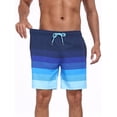 thumbnail image 6 of Mowujeit Mens Swim Trunks with Zipper Pockets Quick Dry Liner Bathing Suit-stripe S, 6 of 9