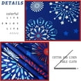 thumbnail image 5 of 4th of July Tablecloth Patriotic Decorations Red White and Blue Print Fireworks Memorial Day Backed Table Cloth American Flag Indoor/Outdoor/Pool/Party(Round 60" × 60"), 5 of 6