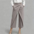 thumbnail image 2 of ASEIDFNSA Womens Dressy Capri Pants High Waisted Straight Leg Crop Trousers Business Casual, 2 of 3