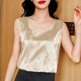 thumbnail image 2 of Posijego Womens Satin Tank Tops Silk V Neck Casual Camisole Business Office Sleeveless Blouse Shirts, 2 of 6