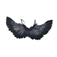 thumbnail image 2 of Alas de ángel para niños, decoración decorativa para cosplay con correas elásticas, accesorios de actuación, accesorios para disfraces de Halloween, Negro, 2 of 8