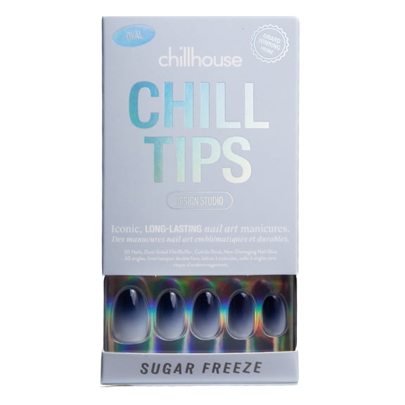 Chillhouse Chill Tips Press On Nails, Sugar Freeze, Oval Style, 30 Count