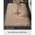 thumbnail image 2 of Beige Bathroom Rug 24x48 Non Slip Fluffy Bath Mat for Bathroom Floor Washable Plush Luxury Bath Rug for Tub Soft Shaggy Absorbent Shower Sink Mat, 2 of 18