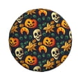 thumbnail image 3 of Spare Tire Cover, Halloween Skull Wheel Cover Tire Covers for Trailers Car Truck Camper Universal Tire Covering Fits Diameter 14 inch, 3 of 7
