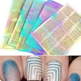 thumbnail image 2 of Happydeer 3 Sheet Nail Art Transfer Stickers 3D Design French Manicure Tips Decal Tool, 2 of 9