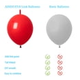 thumbnail image 4 of Globos Latex Link ADIDO EVA, 30 cm, 80 unidades, color rojo, para fiestas, 4 of 9