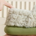 thumbnail image 6 of Taqqpue Women’s Soft Curly Full Slippers Solid Color Memory Foam Lightweight House Shoes Cozy Loafer with Polar Fleece Lining, 6 of 7