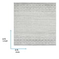 thumbnail image 5 of Livabliss Area Rugs for Living Room, 4ft Round Elaziz Global Gray Square Rug, Bedroom Dining Room Home Decor Stain Resistant Carpet (3'11" x 3'11"), 5 of 7