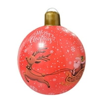 EUDIDV Christmas Ornaments Inflatable Christmas Decoration Ball Festive Outdoor Courtyard Pendant Printed PVC Toy Ball Xmas Tree Decor