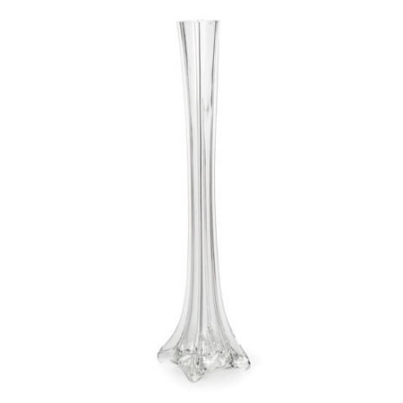 Therm O Web Clear Glass Floral Tower Vase, 16 inches