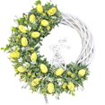thumbnail image 1 of Guirnalda de conejito de Pascua, decoración de puerta delantera, huevos de conejo de lavanda Artificial, Berri, 1 of 5