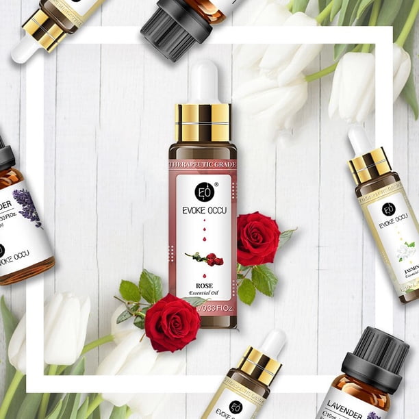 10ML Lavender Essential Oil Diffuser Pure Essential Oils Rose Eucalyptus Jasmine Vanilla Mint Sandalwood Tea Tree Aroma OilEssential Oils10ml&21-Grapefruit He Qiyong unisex