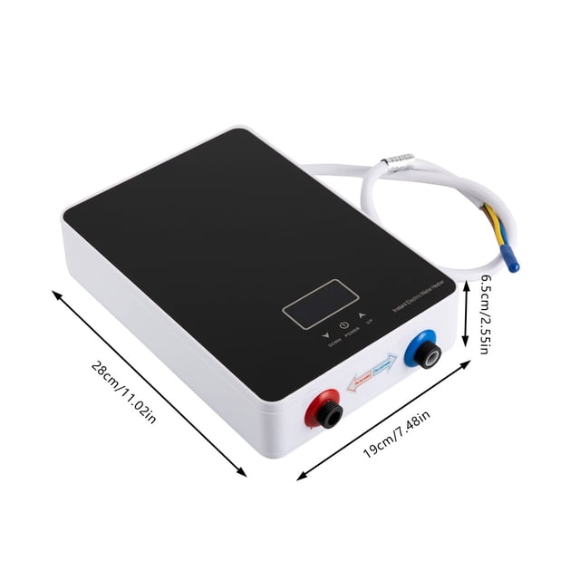 Digital Display Electric Instant Hot Water Heater For Bathroom Kitchen 6KW Tankless Instant With Shower Head ,Security Protection Design