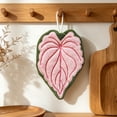 thumbnail image 1 of Toalla de cocina y de manos colgante en forma de hoja con lazo, microfibra absorbente, multifuncional, 26x18 cm, multicolor, juego de 1, 1 of 7